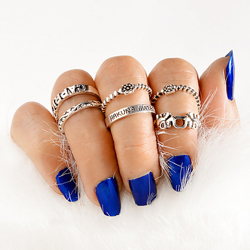 Women's Ring Ring Set Cubic Zirconia 6pcs Silver Alloy Circular Simple Trendy Wedding Jewelry Cute
Women's Ring Ring Set Cubic Zirconia 6pcs Silver Alloy Circular Simple Trendy Wedding Jewelry Cute