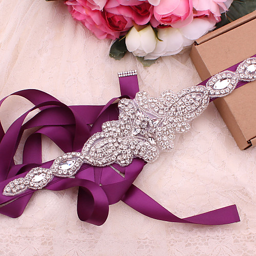 Satin / Tulle Wedding / Party / Evening Sash With Crystals / Rhinestones Women's Sashes
Satin / Tulle Wedding / Party / Evening Sash With Crystals / Rhinestones Women's Sashes