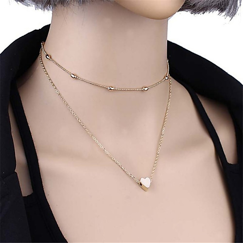 Women's Geometrical Layered Necklace Heart Love Lucky Simple Trendy Fashion Modern Cute Cool Gold 48 cm Necklace Jewelry 1pc For Gift Daily Carnival Street Festival
Women's Geometrical Layered Necklace Heart Love Lucky Simple Trendy Fashion Modern Cute Cool Gold 48 cm Necklace Jewelry 1pc For Gift Daily Carnival Street Festival