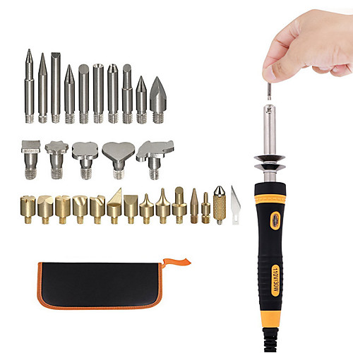30-Piece Engraving Soldering Iron With Indicator Light Engraving Soldering Iron Set Portrayed Soldering Iron Brush Kit
30-Piece Engraving Soldering Iron With Indicator Light Engraving Soldering Iron Set Portrayed Soldering Iron Brush Kit
