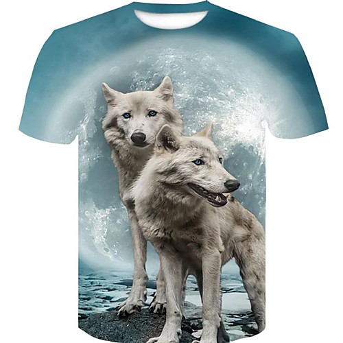 Men's Plus Size Cotton Slim T-shirt - 3D / Graphic / Animal Print Round Neck Blue XXL
Men's Plus Size Cotton Slim T-shirt - 3D / Graphic / Animal Print Round Neck Blue XXL