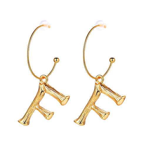 

Women's Drop Earrings Hoop Earrings 18K Gold Plated Earrings Letter Simple Trendy Fashion Jewelry Gold For Graduation Gift Daily Festival 1 Pair