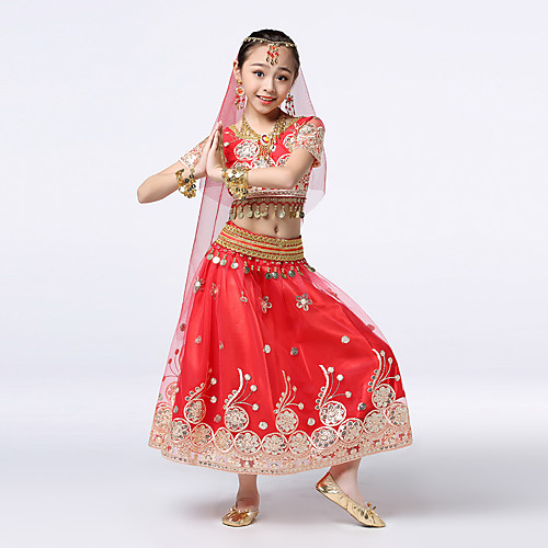 Belly Dance / Kids' Dancewear Outfits Girls' Performance Chiffon Embroidery / Pattern / Print / Gold Coin Short Sleeve Dropped Hair Jewelry / Skirts / Top
Belly Dance / Kids' Dancewear Outfits Girls' Performance Chiffon Embroidery / Pattern / Print / Gold Coin Short Sleeve Dropped Hair Jewelry / Skirts / Top