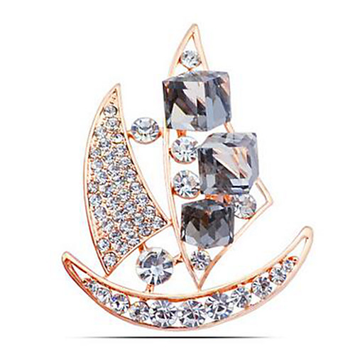 Men's Women's Crystal Brooches Imitation Diamond Ship Brooch Jewelry Gold Silver For Daily
Men's Women's Crystal Brooches Imitation Diamond Ship Brooch Jewelry Gold Silver For Daily