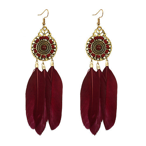 Women's Classic Drop Earrings Dangle Earrings Feather Earrings Feather Classic Vintage European Boho Jewelry Green / Dark Pink / Dark Navy For Party Daily Carnival Street Work 1 Pair
Women's Classic Drop Earrings Dangle Earrings Feather Earrings Feather Classic Vintage European Boho Jewelry Green / Dark Pink / Dark Navy For Party Daily Carnival Street Work 1 Pair