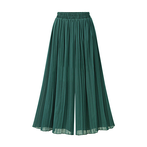 Women's Sophisticated Wide Leg Pants - Solid Colored Black, Pleated / Chiffon High Waist Black Beige Navy Blue One-Size
Women's Sophisticated Wide Leg Pants - Solid Colored Black, Pleated / Chiffon High Waist Black Beige Navy Blue One-Size