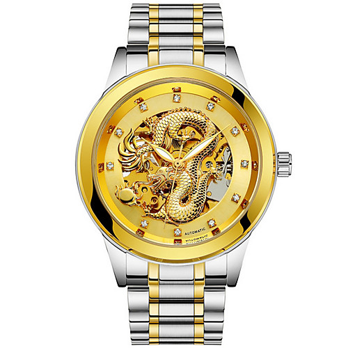 Men's Mechanical Watch Automatic self-winding Stainless Steel Water Resistant / Waterproof Noctilucent Analog Minimalist - Gold White Black
Men's Mechanical Watch Automatic self-winding Stainless Steel Water Resistant / Waterproof Noctilucent Analog Minimalist - Gold White Black