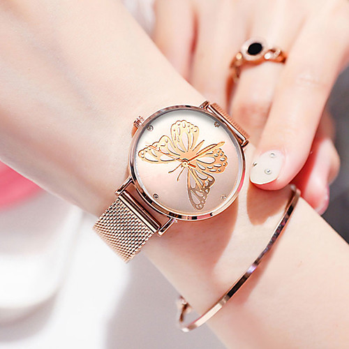 Women's Quartz Watches Butterfly Fashion Silver Gold Rose Gold Stainless Steel Chinese Quartz Gold Silver Rose Gold Water Resistant / Waterproof Casual Watch Adorable 30 m 1 pc Analog One Year
Women's Quartz Watches Butterfly Fashion Silver Gold Rose Gold Stainless Steel Chinese Quartz Gold Silver Rose Gold Water Resistant / Waterproof Casual Watch Adorable 30 m 1 pc Analog One Year