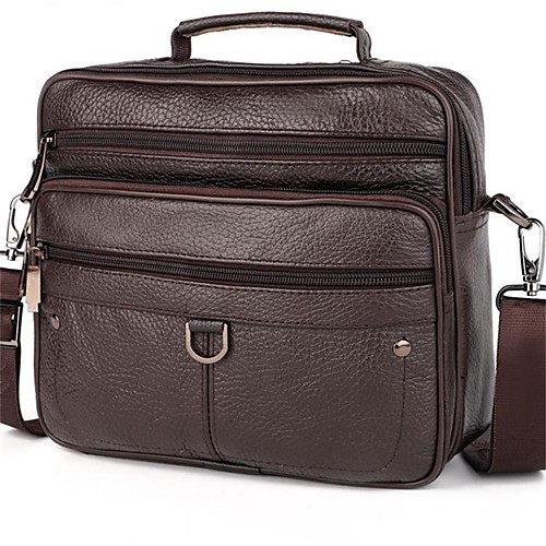 Men's Zipper Nappa Leather / Cowhide Briefcase Solid Color Black / Brown / Fall & Winter
Men's Zipper Nappa Leather / Cowhide Briefcase Solid Color Black / Brown / Fall & Winter