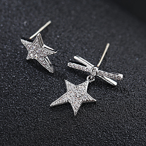 Women's Silver Cubic Zirconia Stud Earrings S925 Sterling Silver Earrings Star Jewelry Gold / Silver For Wedding Gift 1 Pair
Women's Silver Cubic Zirconia Stud Earrings S925 Sterling Silver Earrings Star Jewelry Gold / Silver For Wedding Gift 1 Pair