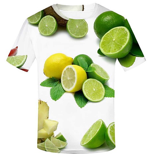 Men's Event / Party Casual Street chic / Exaggerated Plus Size Cotton T-shirt - 3D / Graphic / Fruit Print Round Neck White / Short Sleeve
Men's Event / Party Casual Street chic / Exaggerated Plus Size Cotton T-shirt - 3D / Graphic / Fruit Print Round Neck White / Short Sleeve