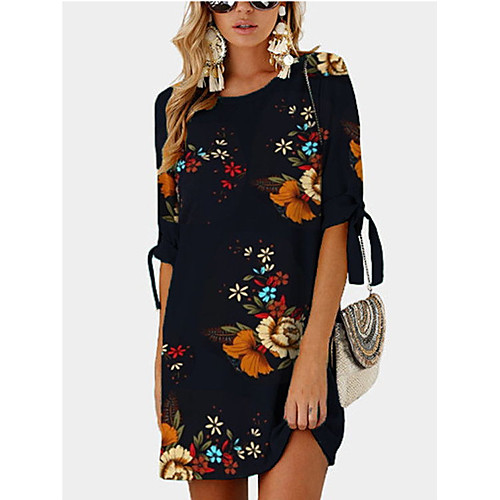 Women's Slim A Line Dress - Flower / Floral Floral Chiffon Fashion Blue Black Navy Blue M L XL
Women's Slim A Line Dress - Flower / Floral Floral Chiffon Fashion Blue Black Navy Blue M L XL