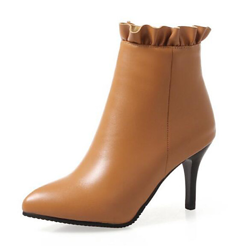 Women's PU(Polyurethane) Fall Boots Stiletto Heel Booties / Ankle Boots Black / Gray / Yellow
Women's PU(Polyurethane) Fall Boots Stiletto Heel Booties / Ankle Boots Black / Gray / Yellow