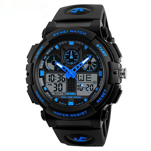SKMEI Men's Dress Watch Quartz Silicone Black 50 m Water Resistant / Waterproof Chronograph Noctilucent Analog - Digital Outdoor Fashion - Red Blue Light Green Two Years Battery Life
SKMEI Men's Dress Watch Quartz Silicone Black 50 m Water Resistant / Waterproof Chronograph Noctilucent Analog - Digital Outdoor Fashion - Red Blue Light Green Two Years Battery Life