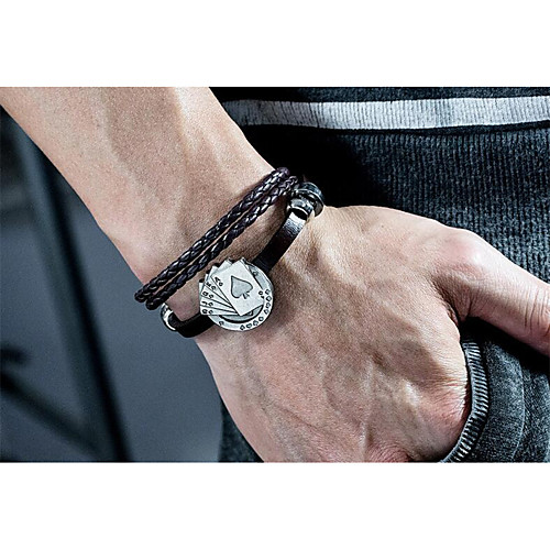 Men's Braided Leather Bracelet Leather Happy Stylish Bracelet Jewelry Black For Gift Daily
Men's Braided Leather Bracelet Leather Happy Stylish Bracelet Jewelry Black For Gift Daily