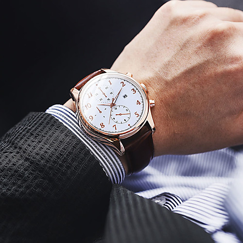 Men's Dress Watch Quartz Modern Style Stylish Leather Black / Brown 30 m Water Resistant / Waterproof Casual Watch Analog Casual Fashion - Black Black / Brown White / Brown One Year Battery Life
Men's Dress Watch Quartz Modern Style Stylish Leather Black / Brown 30 m Water Resistant / Waterproof Casual Watch Analog Casual Fashion - Black Black / Brown White / Brown One Year Battery Life