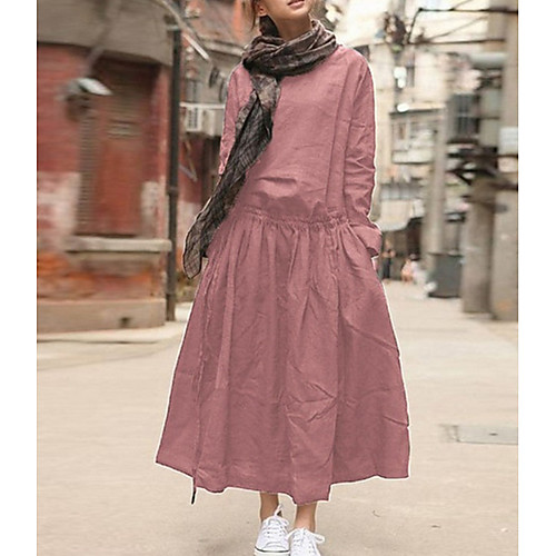 Women's Swing Dress - Polka Dot Dusty Rose, Fashion Button Spring Black Blushing Pink Gray M L XL 
Women's Swing Dress - Polka Dot Dusty Rose, Fashion Button Spring Black Blushing Pink Gray M L XL