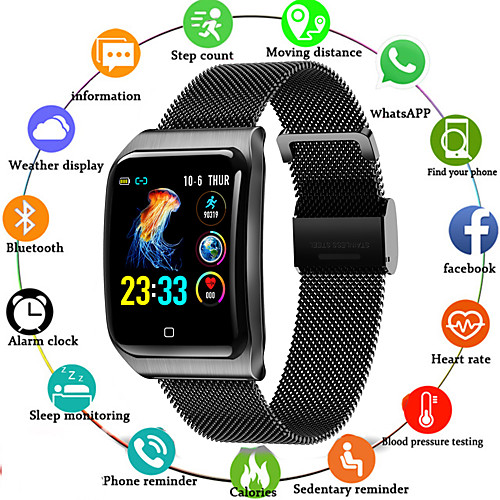 F9 Smartwatch Stainless Steel BT Fitness Tracker Support Notify/ Blood Pressure Measurement Sports Smart Watch for Samsung/ Apple/ Android Phones
F9 Smartwatch Stainless Steel BT Fitness Tracker Support Notify/ Blood Pressure Measurement Sports Smart Watch for Samsung/ Apple/ Android Phones