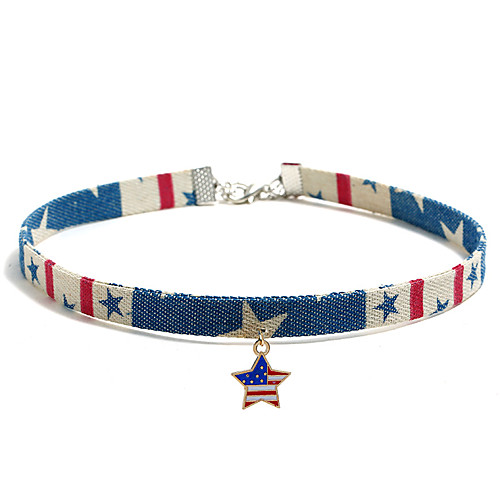 Women's American flag Choker Necklace Flag European Trendy Fashion Modern Cool Rainbow 305 cm Necklace Jewelry 1pc For Daily Street Festival
Women's American flag Choker Necklace Flag European Trendy Fashion Modern Cool Rainbow 305 cm Necklace Jewelry 1pc For Daily Street Festival