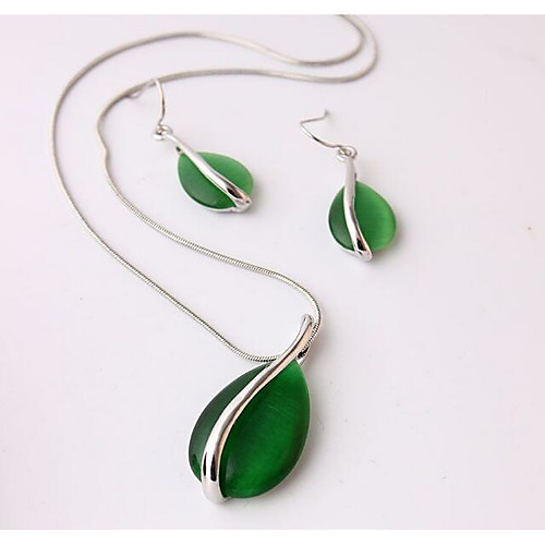 Women's Cat's Eye Drop Earrings Necklace Drop Stylish Earrings Jewelry White / Green / Pink For Daily 1 set
Women's Cat's Eye Drop Earrings Necklace Drop Stylish Earrings Jewelry White / Green / Pink For Daily 1 set