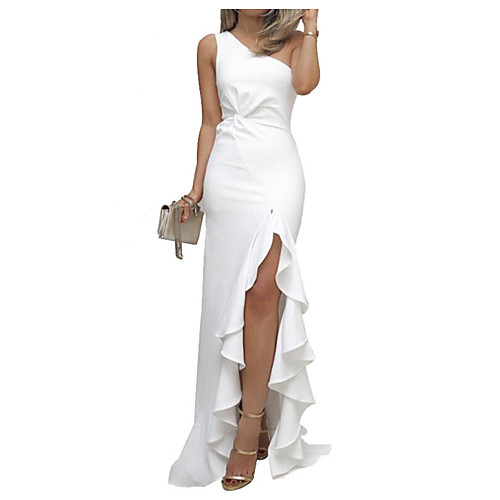 Women's Ruffle Party Asymmetrical Slim Sheath Dress - Solid Color Ruffle One Shoulder White Black Red M L XL
Women's Ruffle Party Asymmetrical Slim Sheath Dress - Solid Color Ruffle One Shoulder White Black Red M L XL