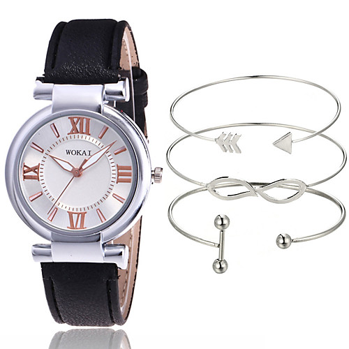Women's Quartz Watches New Arrival Fashion Black White Blue PU Leather Chinese Quartz White Black Red Chronograph Cute Luminous 4 Pieces Analog One Year Battery Life
Women's Quartz Watches New Arrival Fashion Black White Blue PU Leather Chinese Quartz White Black Red Chronograph Cute Luminous 4 Pieces Analog One Year Battery Life