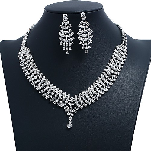 Women's Jewelry Set Stylish, Elegant Include Drop Earrings Necklace Silver For Wedding Daily
Women's Jewelry Set Stylish, Elegant Include Drop Earrings Necklace Silver For Wedding Daily