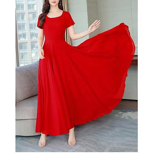Women's Street chic Elegant Maxi Swing Dress - Solid Colored Pleated Black Wine White S M L XL
Women's Street chic Elegant Maxi Swing Dress - Solid Colored Pleated Black Wine White S M L XL