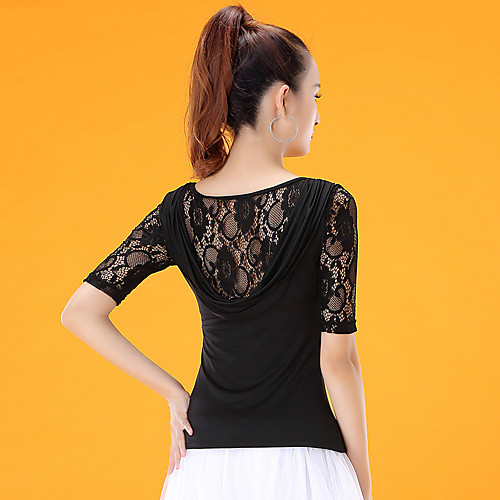 Ballroom Dance Tops Women's Performance Ice Silk Lace / Ruching Half Sleeve Top
Ballroom Dance Tops Women's Performance Ice Silk Lace / Ruching Half Sleeve Top