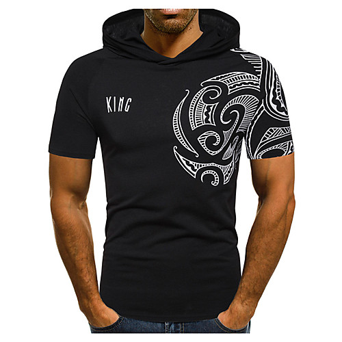 Men's Daily Casual Basic / Street chic Cotton T-shirt - Color Block / Tribal Print Hooded Dark Gray / Short Sleeve
Men's Daily Casual Basic / Street chic Cotton T-shirt - Color Block / Tribal Print Hooded Dark Gray / Short Sleeve