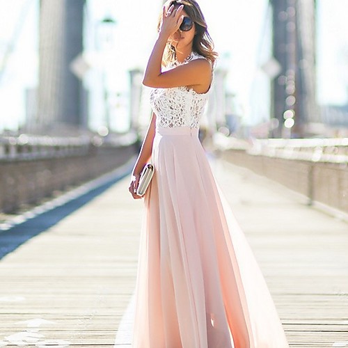 A-Line Jewel Neck Floor Length Tulle Bridesmaid Dress with Lace by LAN TING Express
A-Line Jewel Neck Floor Length Tulle Bridesmaid Dress with Lace by LAN TING Express