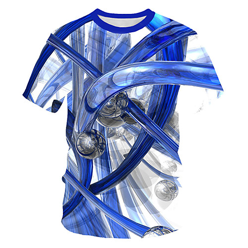 Men's Casual / Daily Basic / Street chic EU / US Size T-shirt - Geometric / Color Block / 3D Print Round Neck Blue / Short Sleeve
Men's Casual / Daily Basic / Street chic EU / US Size T-shirt - Geometric / Color Block / 3D Print Round Neck Blue / Short Sleeve