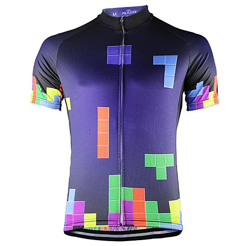 21Grams Tetris Men's Short Sleeve Cycling Jersey - Violet Bike Top UV Resistant Breathable Moisture Wicking Sports Terylene Mountain Bike MTB Road Bike Cycling Clothing Apparel / Micro-elastic
21Grams Tetris Men's Short Sleeve Cycling Jersey - Violet Bike Top UV Resistant Breathable Moisture Wicking Sports Terylene Mountain Bike MTB Road Bike Cycling Clothing Apparel / Micro-elastic