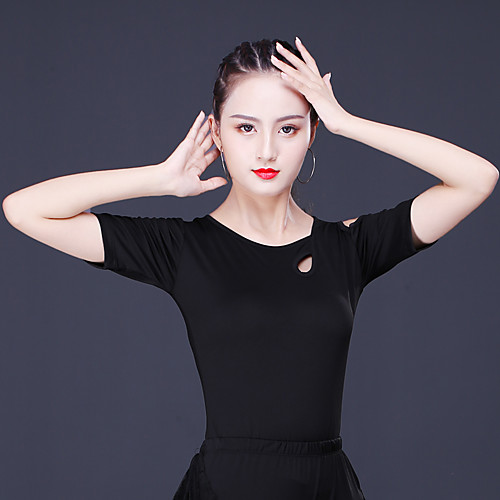 Latin Dance Tops Women's Training / Performance Polyester / Milk Fiber Criss Cross Short Sleeve Top
Latin Dance Tops Women's Training / Performance Polyester / Milk Fiber Criss Cross Short Sleeve Top