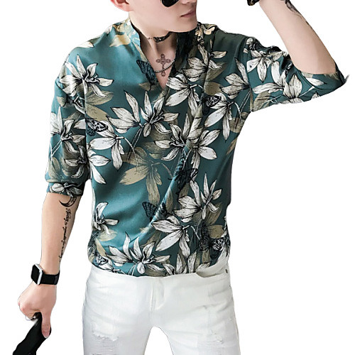 Men's Going out Casual / Daily Street chic / Elegant Shirt - Floral Print Green XL
Men's Going out Casual / Daily Street chic / Elegant Shirt - Floral Print Green XL