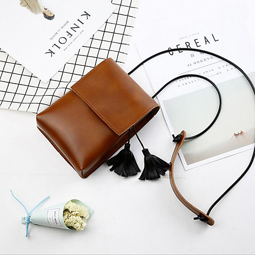 Women's PU(Polyurethane) / PU Crossbody Bag Solid Color Black / Brown / Wine / Fall & Winter
Women's PU(Polyurethane) / PU Crossbody Bag Solid Color Black / Brown / Wine / Fall & Winter