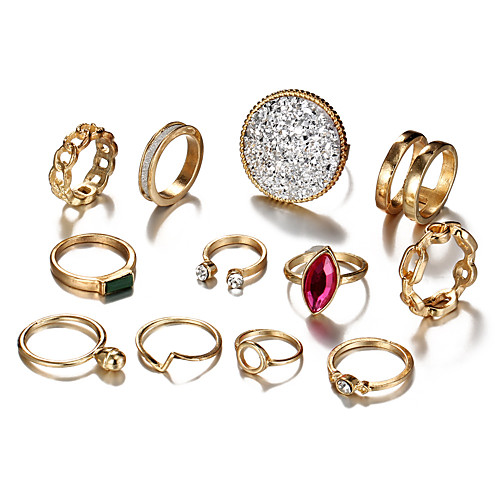 Women's Ring Set Cubic Zirconia 12pcs Gold Alloy Circular European Wedding Jewelry Cute
Women's Ring Set Cubic Zirconia 12pcs Gold Alloy Circular European Wedding Jewelry Cute