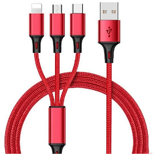 Micro USB / Lightning / Type-C Cable All-In-1 / Braided / 1 to 3 Nylon USB Cable Adapter For Macbook / iPad / Samsung
Micro USB / Lightning / Type-C Cable All-In-1 / Braided / 1 to 3 Nylon USB Cable Adapter For Macbook / iPad / Samsung