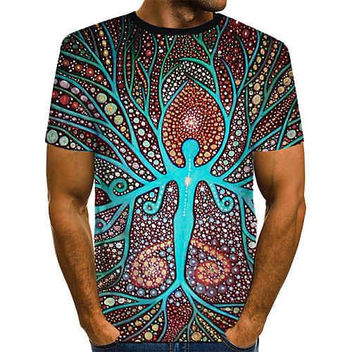 Men's Daily Wear Club Street chic / Exaggerated EU / US Size T-shirt - Color Block / 3D / Graphic Print Round Neck Light Green / Short Sleeve
Men's Daily Wear Club Street chic / Exaggerated EU / US Size T-shirt - Color Block / 3D / Graphic Print Round Neck Light Green / Short Sleeve
