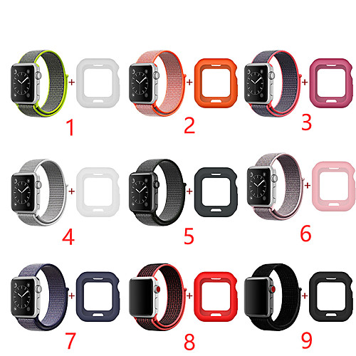 Smartwatch Band for Apple Watch Series 5/4/3/2/1 Nylon iwatch Strap Plus Watch Case Set
Smartwatch Band for Apple Watch Series 5/4/3/2/1 Nylon iwatch Strap Plus Watch Case Set