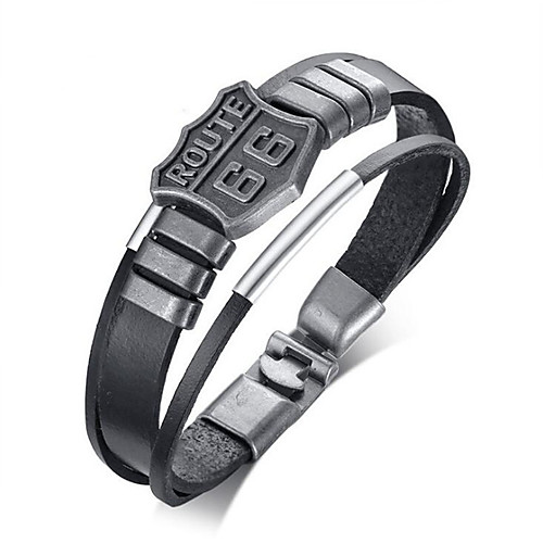 Men's Leather Bracelet Classic Hope Stylish Alloy Bracelet Jewelry Black For Daily Holiday
Men's Leather Bracelet Classic Hope Stylish Alloy Bracelet Jewelry Black For Daily Holiday