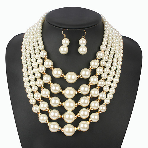 Women's Necklace Earrings Geometrical U Shape Simple Sweet Fashion Cute Elegant Imitation Pearl Earrings Jewelry Beige / Red For Wedding Party Daily Club Festival 1 set
Women's Necklace Earrings Geometrical U Shape Simple Sweet Fashion Cute Elegant Imitation Pearl Earrings Jewelry Beige / Red For Wedding Party Daily Club Festival 1 set