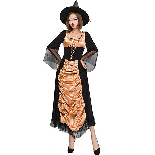 Witch Costume Women's Fairytale Theme Halloween Performance Theme Party Costumes Women's Dance Costumes Polyester Lace-up
Witch Costume Women's Fairytale Theme Halloween Performance Theme Party Costumes Women's Dance Costumes Polyester Lace-up