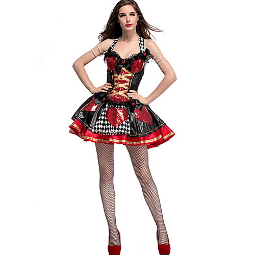 Queen of Hearts Costume Women's Fairytale Theme Halloween Performance Cosplay Costumes Theme Party Costumes Women's Dance Costumes PU Sequins
Queen of Hearts Costume Women's Fairytale Theme Halloween Performance Cosplay Costumes Theme Party Costumes Women's Dance Costumes PU Sequins