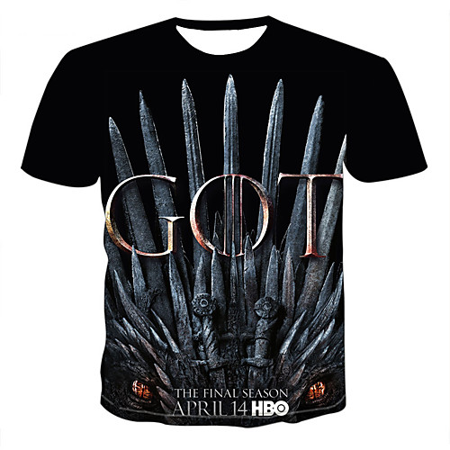 Men's Casual Street Punk & Gothic Cotton T-shirt - Geometric / 3D Print Round Neck Black / Short Sleeve
Men's Casual Street Punk & Gothic Cotton T-shirt - Geometric / 3D Print Round Neck Black / Short Sleeve