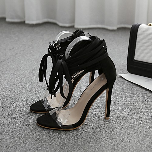 Women's Heels Stiletto Heel Peep Toe PU(Polyurethane) Summer Black / Color Block
Women's Heels Stiletto Heel Peep Toe PU(Polyurethane) Summer Black / Color Block