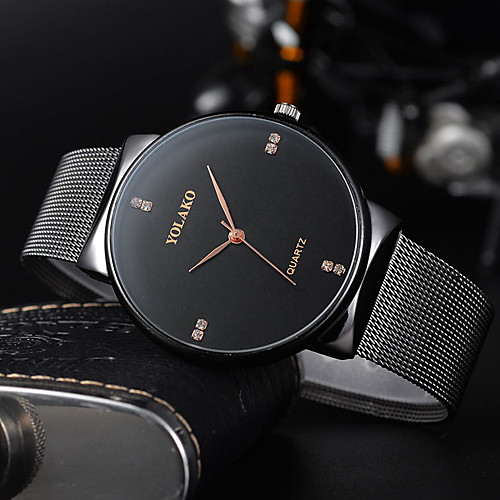 Men's Dress Watch Quartz Formal Style Stylish Stainless Steel Black / Gold / Rose Gold 30 m Water Resistant / Waterproof New Design Cool Analog Casual Fashion - Black Rose Gold Gold One Year Battery
Men's Dress Watch Quartz Formal Style Stylish Stainless Steel Black / Gold / Rose Gold 30 m Water Resistant / Waterproof New Design Cool Analog Casual Fashion - Black Rose Gold Gold One Year Battery