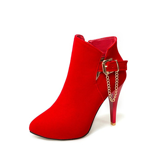 Women's Boots Stiletto Heel Pointed Toe Buckle Faux Leather Booties / Ankle Boots Casual / Minimalism Walking Shoes Spring & Fall / Fall & Winter Black / Red / Dark Blue
Women's Boots Stiletto Heel Pointed Toe Buckle Faux Leather Booties / Ankle Boots Casual / Minimalism Walking Shoes Spring & Fall / Fall & Winter Black / Red / Dark Blue