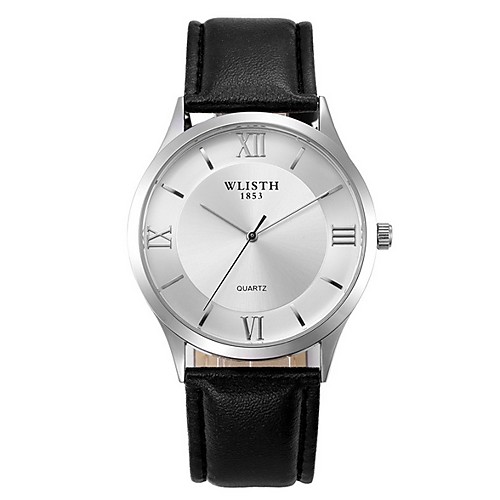Men's Dress Watch Quartz Genuine Leather Water Resistant / Waterproof Analog Minimalist - White Black
Men's Dress Watch Quartz Genuine Leather Water Resistant / Waterproof Analog Minimalist - White Black