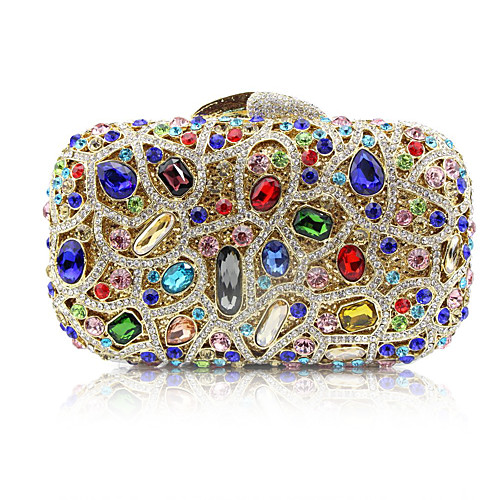 Women's Crystals / Hollow-out Alloy Evening Bag Solid Color Gold / Silver / Rainbow / Fall & Winter
Women's Crystals / Hollow-out Alloy Evening Bag Solid Color Gold / Silver / Rainbow / Fall & Winter